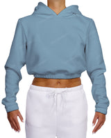 Elastic Hem Crop Hoodie
