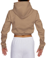 Elastic Hem Crop Hoodie