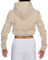 Elastic Hem Crop Hoodie