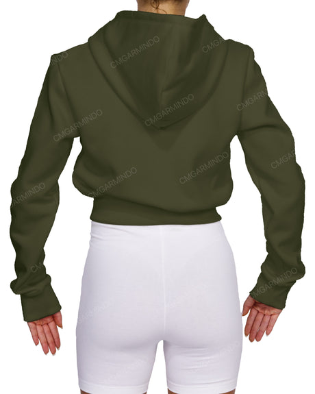Zip-Up Crop Hoodie