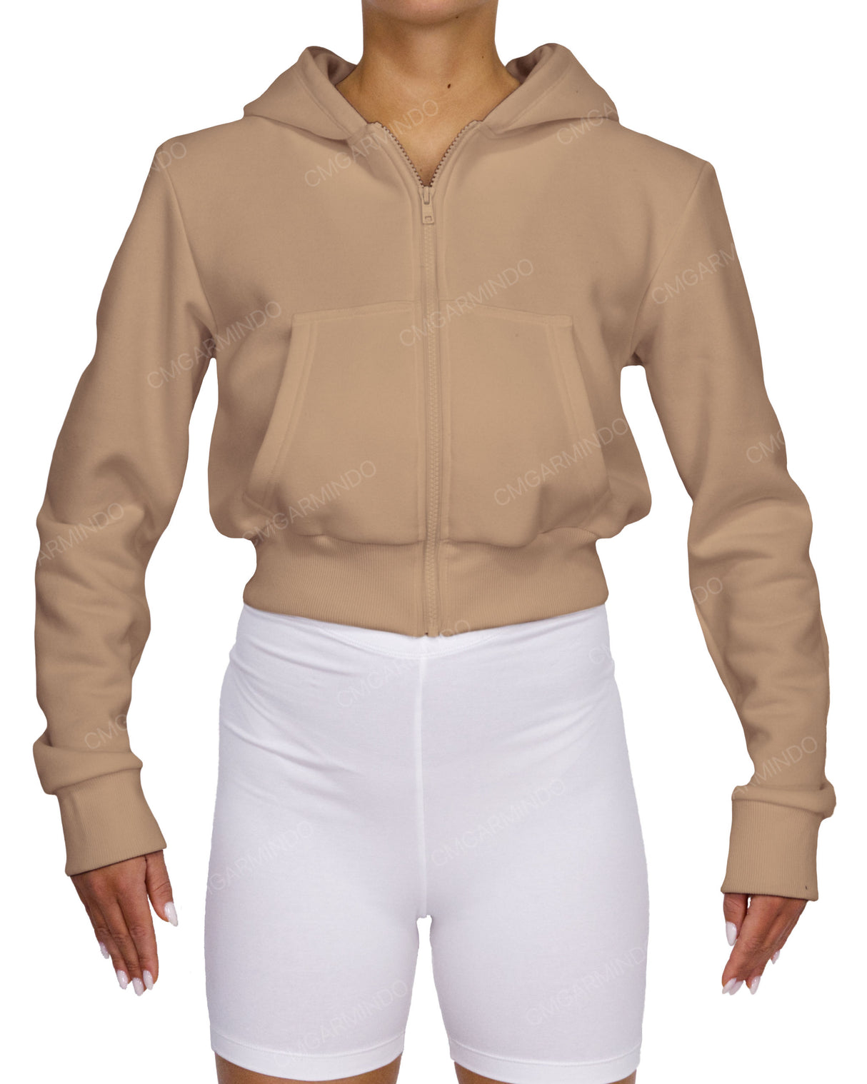 Zip-Up Crop Hoodie