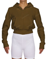 Zip-Up Crop Hoodie