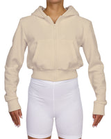 Zip-Up Crop Hoodie