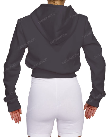 Zip-Up Crop Hoodie