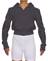 Zip-Up Crop Hoodie