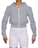 Zip-Up Crop Hoodie