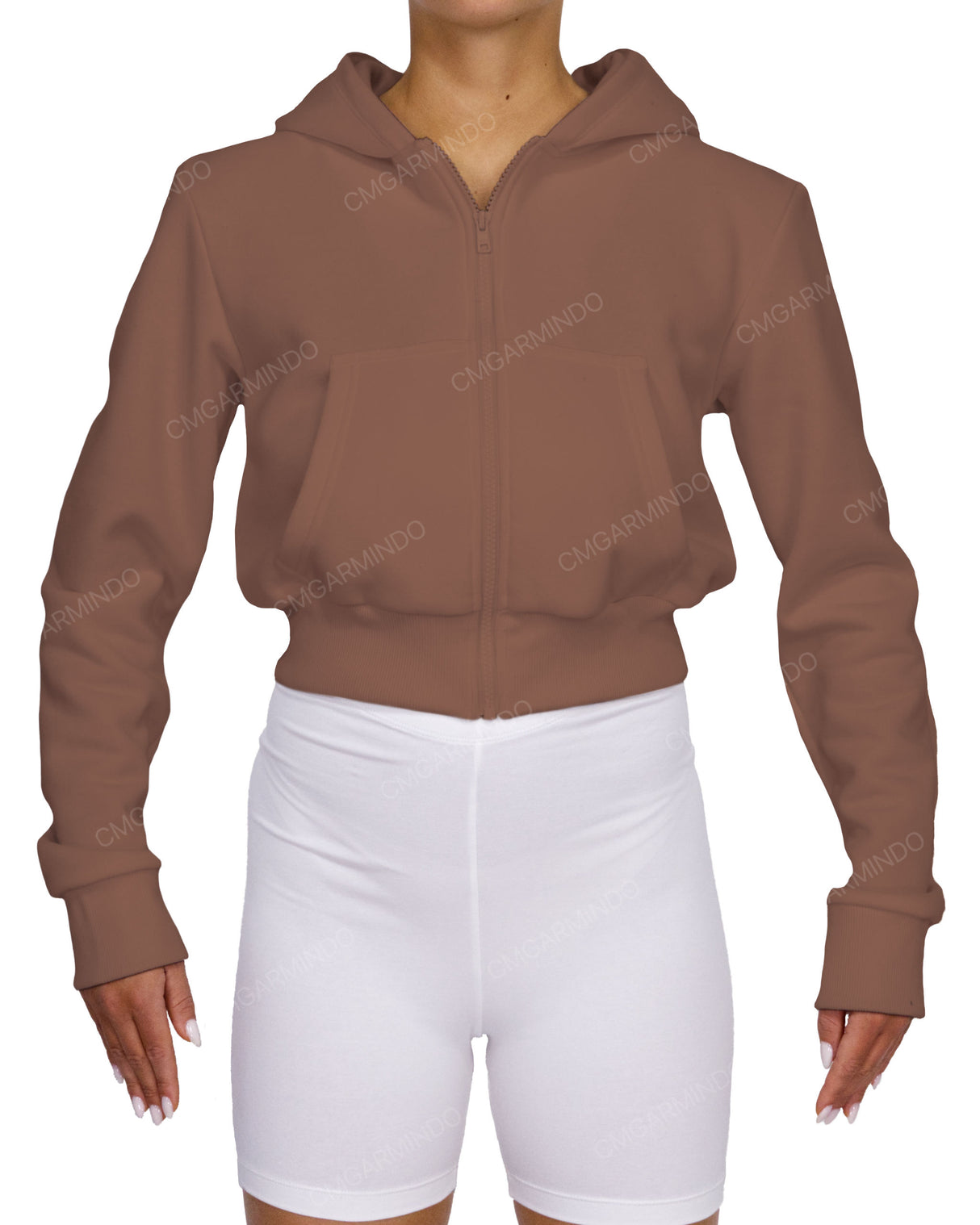 Zip-Up Crop Hoodie