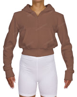 Zip-Up Crop Hoodie