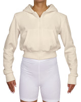 Zip-Up Crop Hoodie