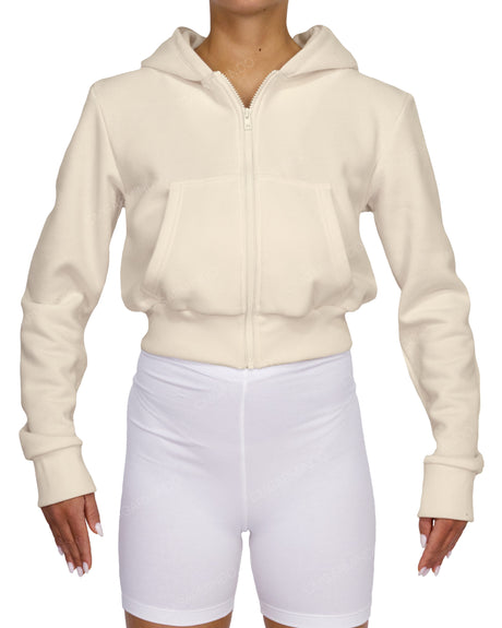 Zip-Up Crop Hoodie