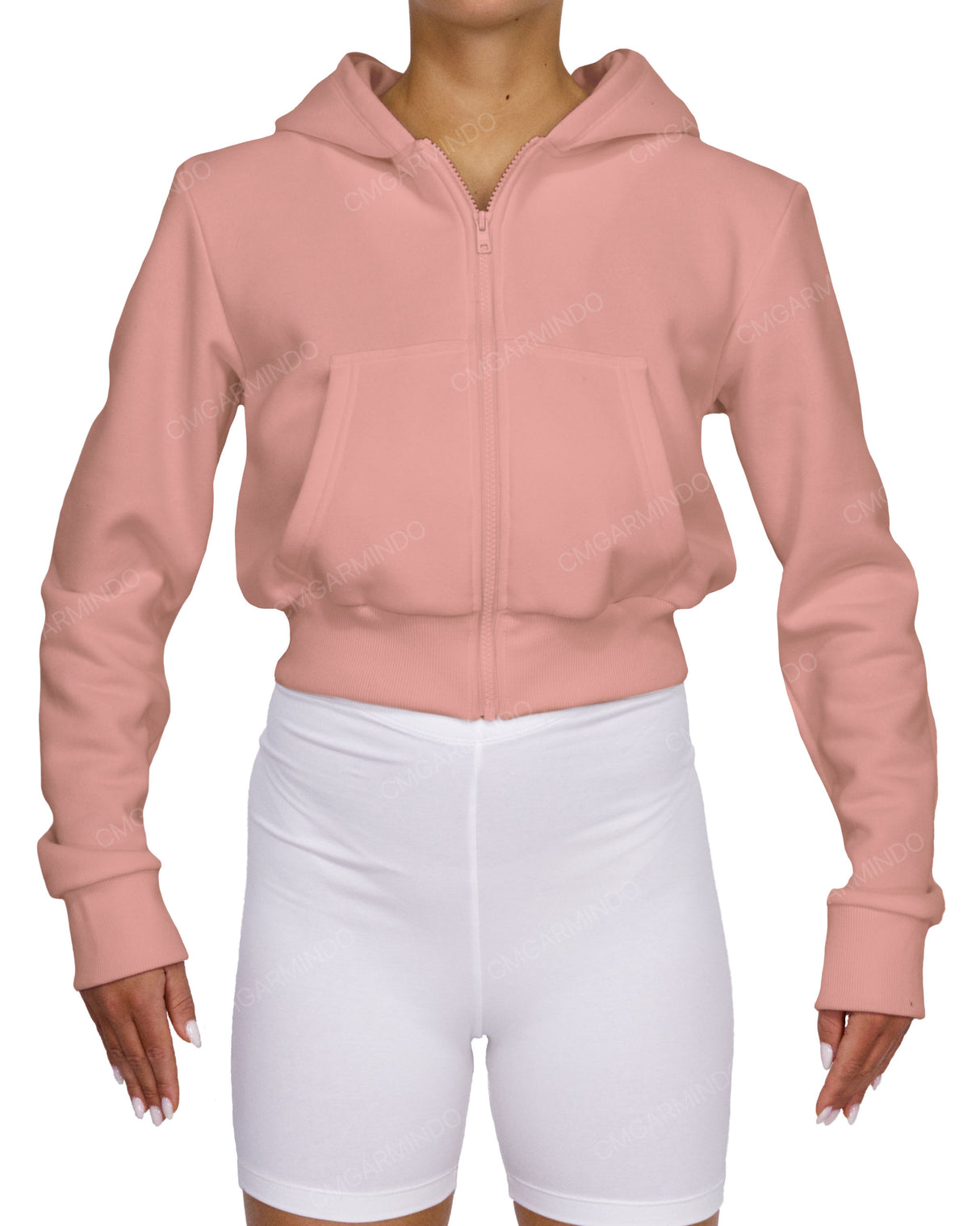 Zip-Up Crop Hoodie
