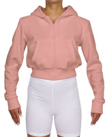 Zip-Up Crop Hoodie