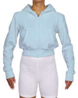 Zip-Up Crop Hoodie