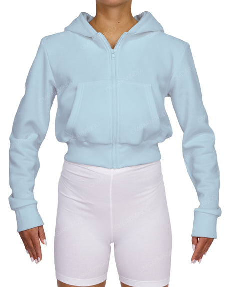 Zip-Up Crop Hoodie