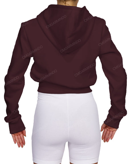 Zip-Up Crop Hoodie