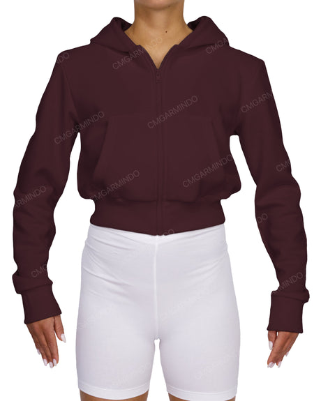 Zip-Up Crop Hoodie