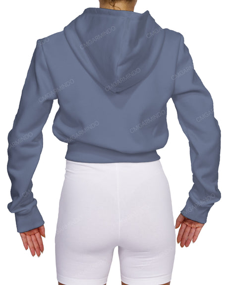 Zip-Up Crop Hoodie