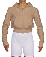 Zip-Up Crop Hoodie