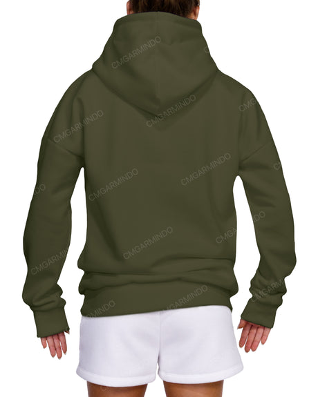 Oversized Wrap Hood Drop Shoulder Hoodie