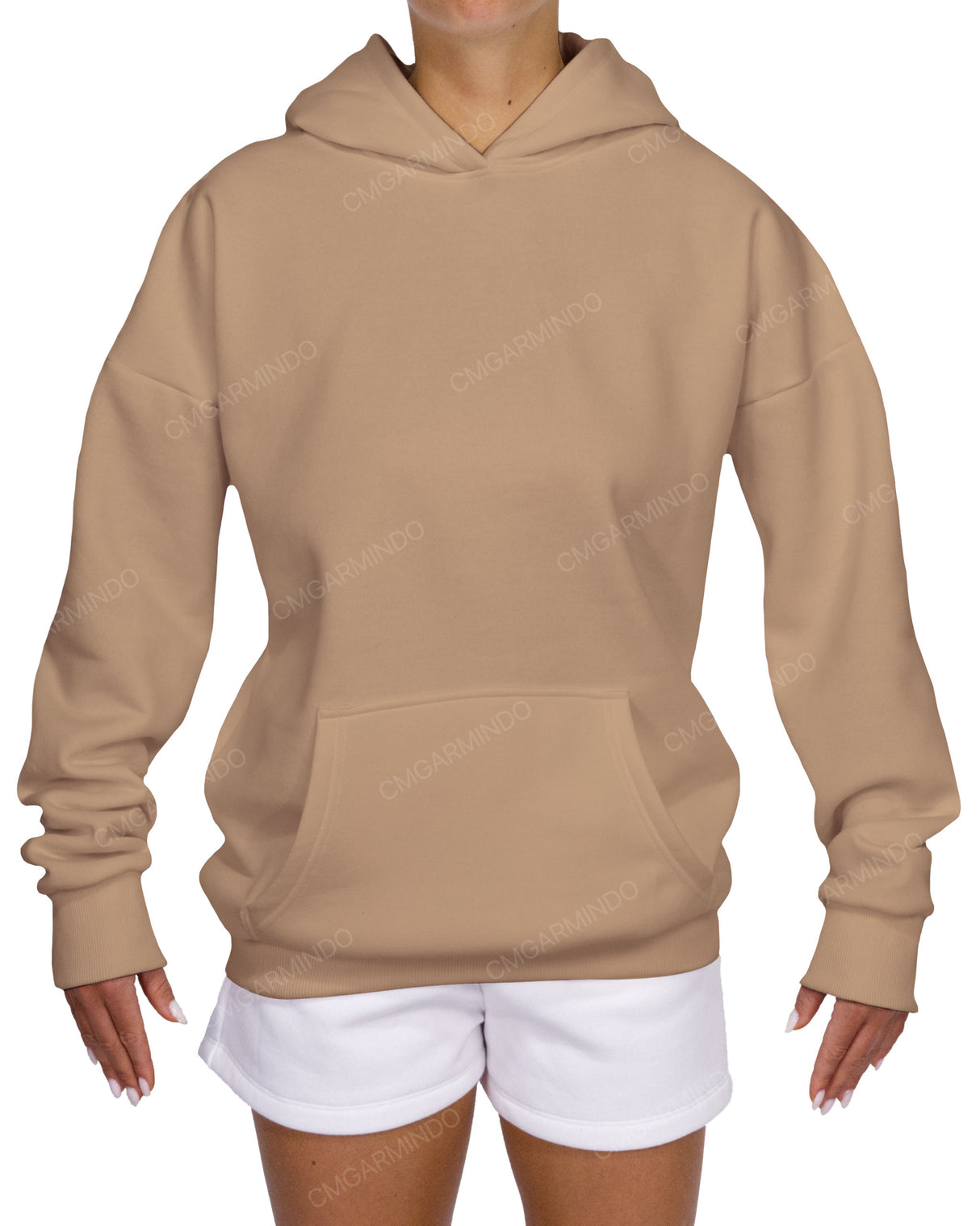 Oversized Wrap Hood Drop Shoulder Hoodie