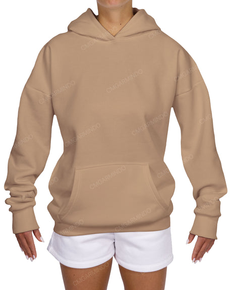 Oversized Wrap Hood Drop Shoulder Hoodie