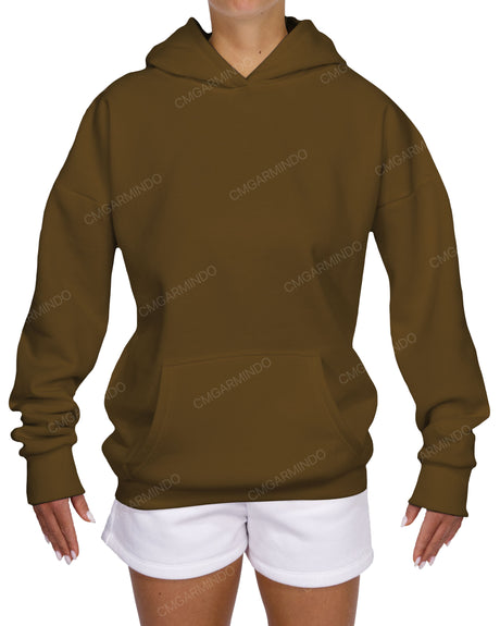 Oversized Wrap Hood Drop Shoulder Hoodie