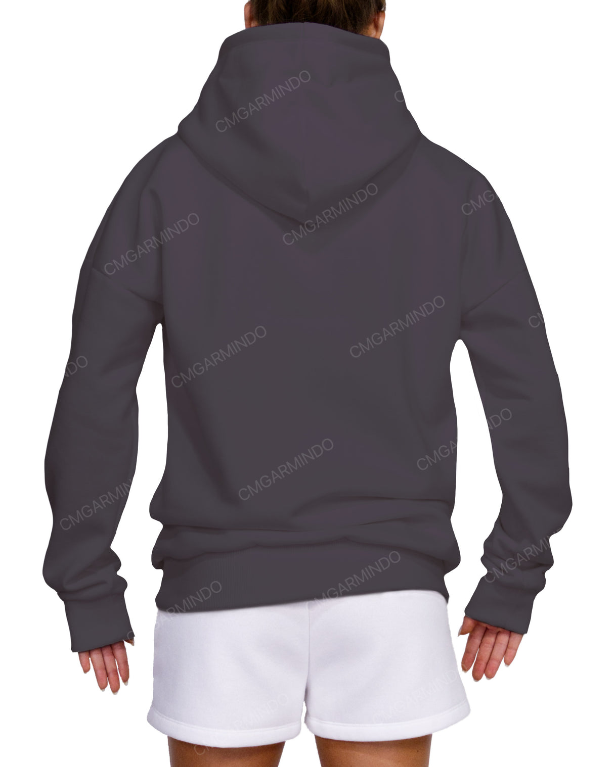 Oversized Wrap Hood Drop Shoulder Hoodie