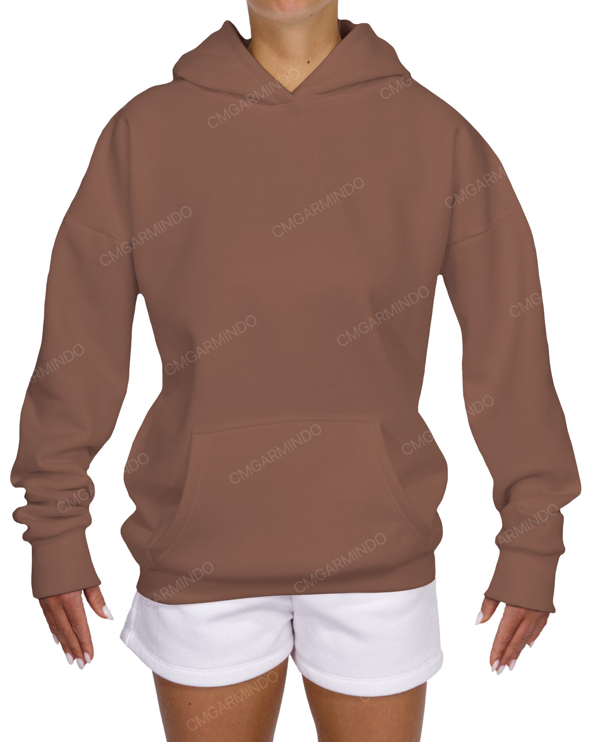 Oversized Wrap Hood Drop Shoulder Hoodie