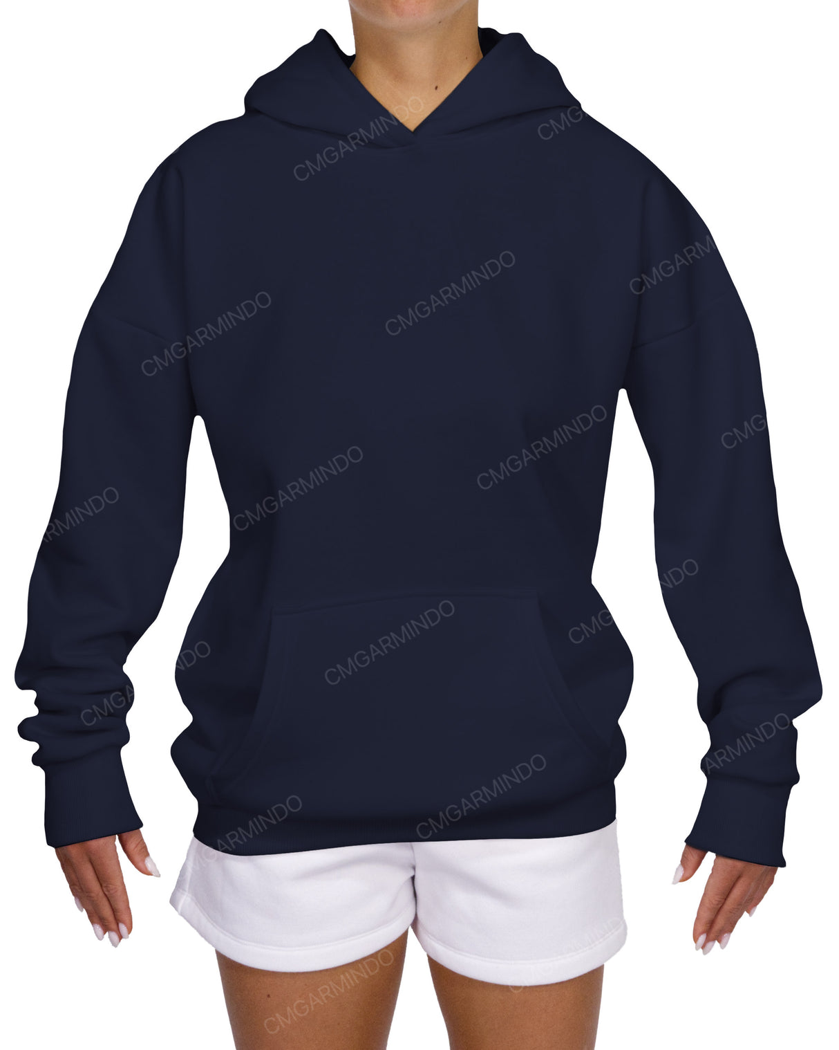 Oversized Wrap Hood Drop Shoulder Hoodie