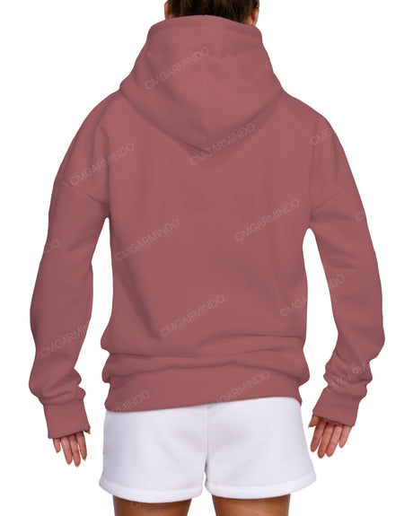 Oversized Wrap Hood Drop Shoulder Hoodie