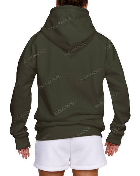 Oversized Wrap Hood Drop Shoulder Hoodie