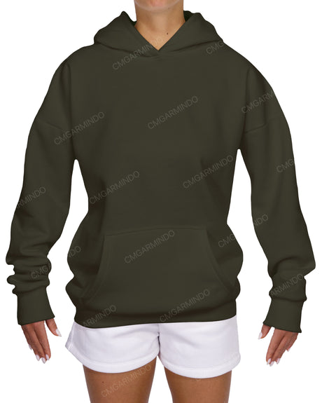 Oversized Wrap Hood Drop Shoulder Hoodie