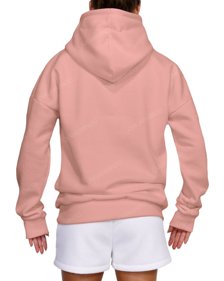 Oversized Wrap Hood Drop Shoulder Hoodie