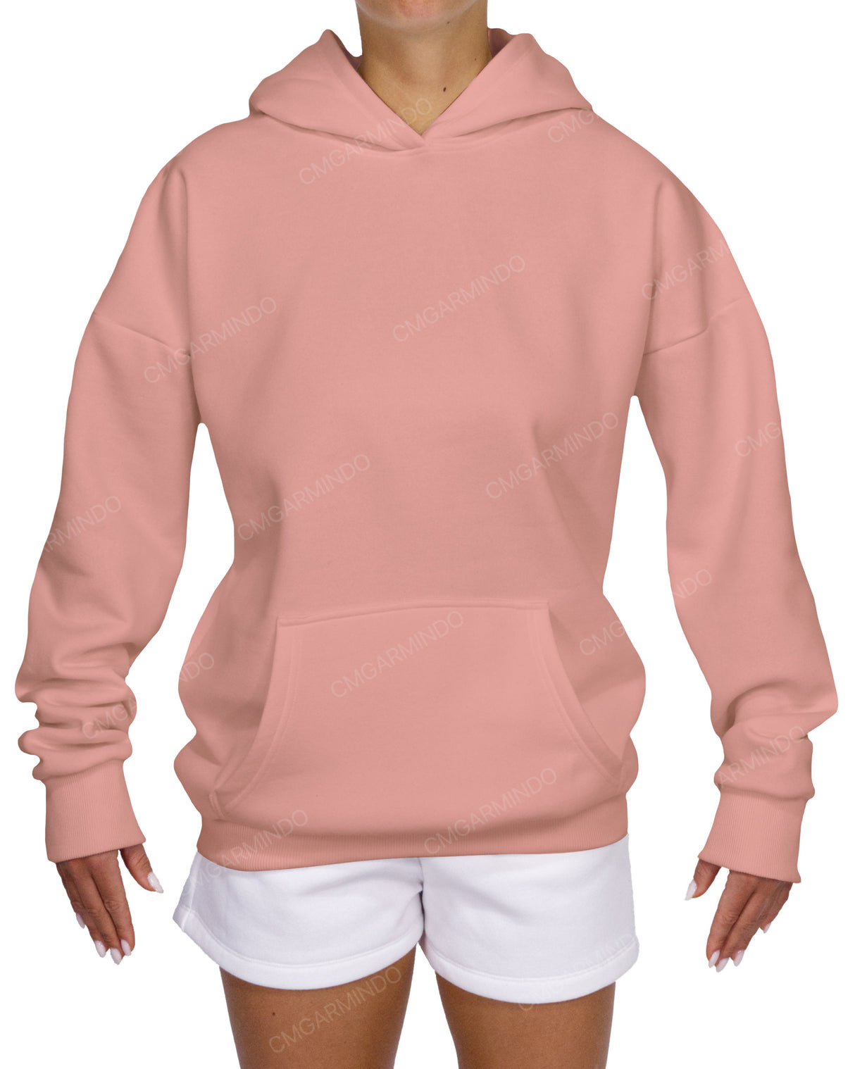 Oversized Wrap Hood Drop Shoulder Hoodie