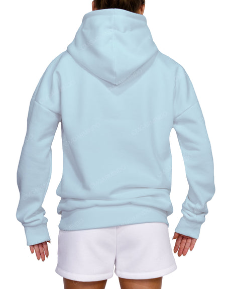Oversized Wrap Hood Drop Shoulder Hoodie