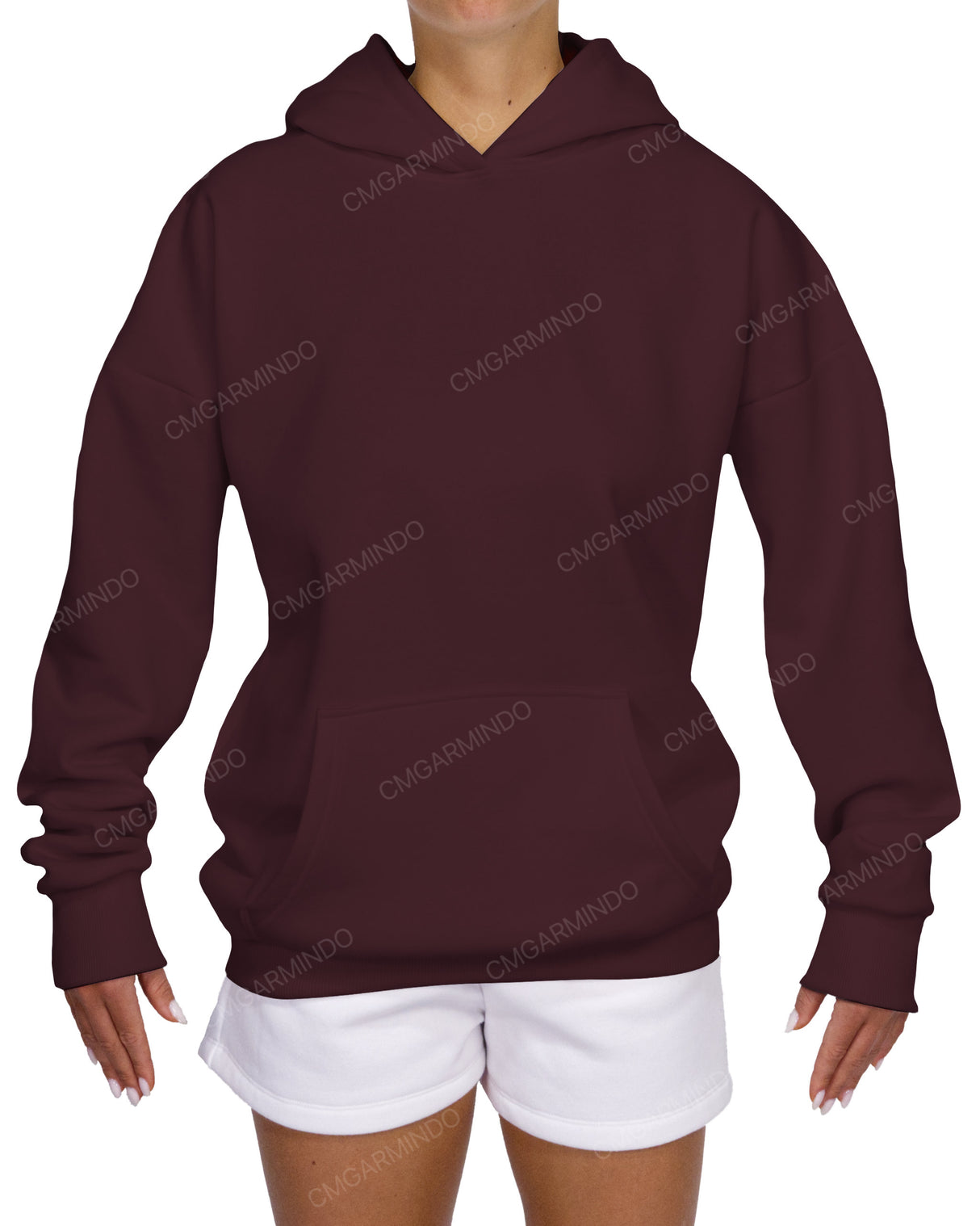 Oversized Wrap Hood Drop Shoulder Hoodie