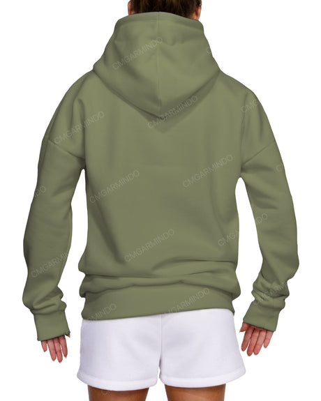 Oversized Wrap Hood Drop Shoulder Hoodie