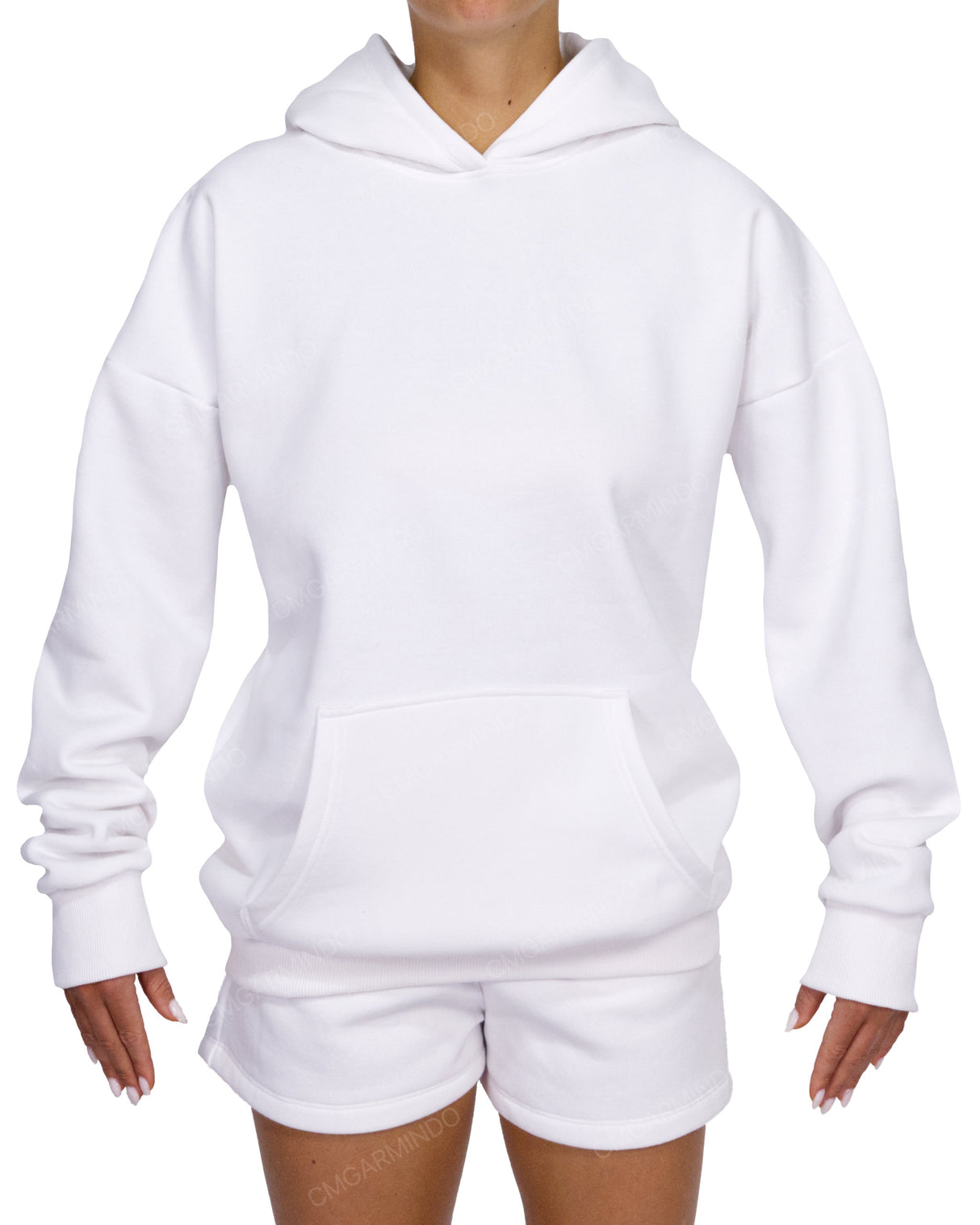 Oversized Wrap Hood Drop Shoulder Hoodie