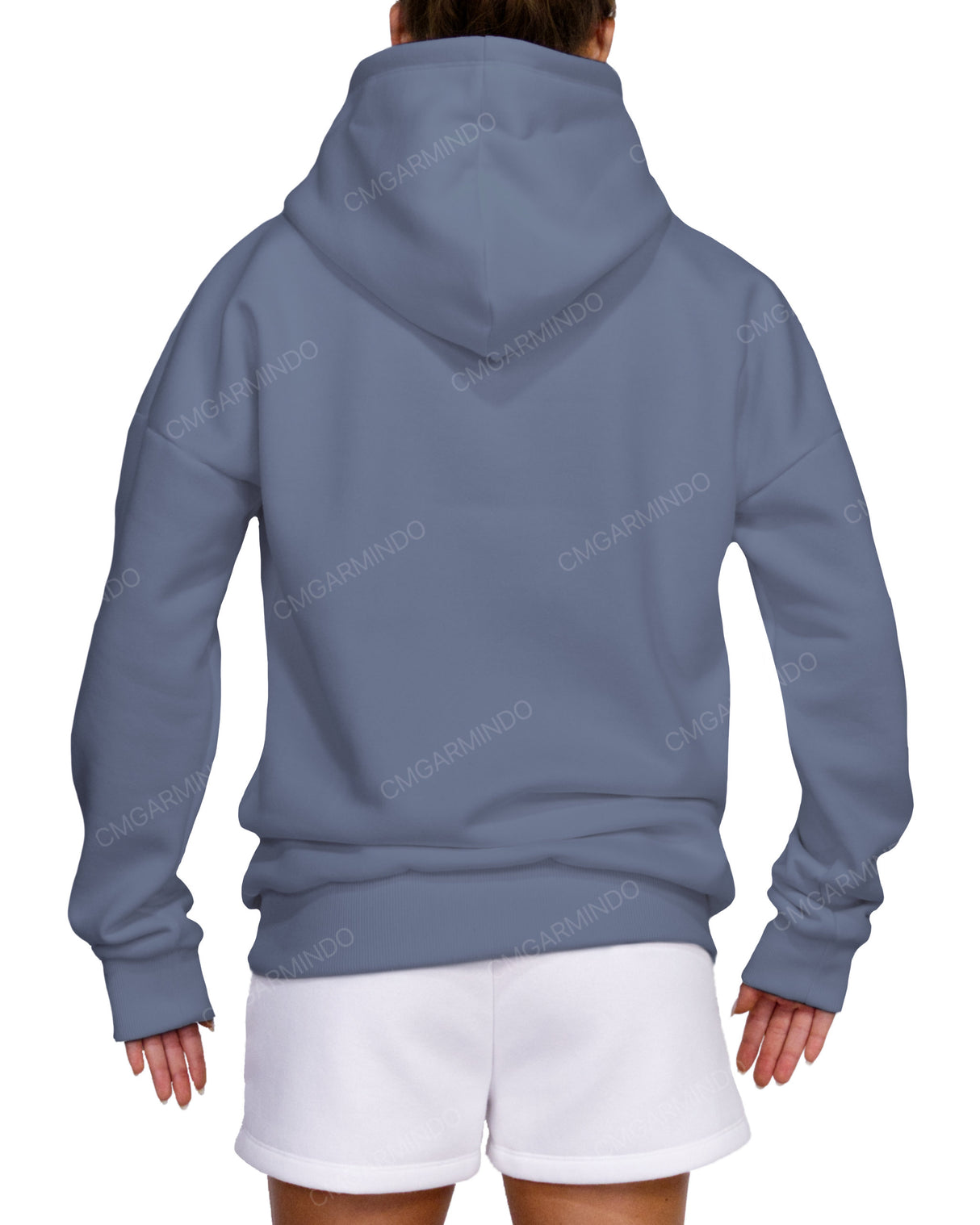 Oversized Wrap Hood Drop Shoulder Hoodie