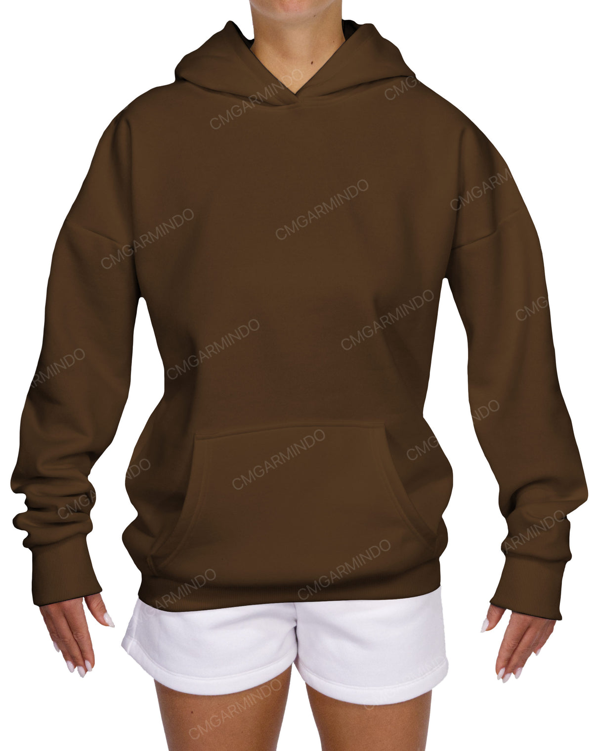 Oversized Wrap Hood Drop Shoulder Hoodie