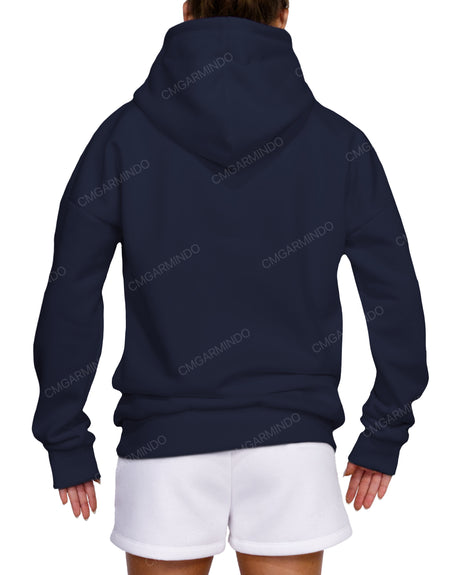 Oversized Wrap Hood Drop Shoulder Hoodie