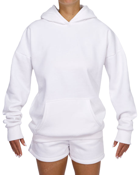 Oversized Wrap Hood Drop Shoulder Hoodie