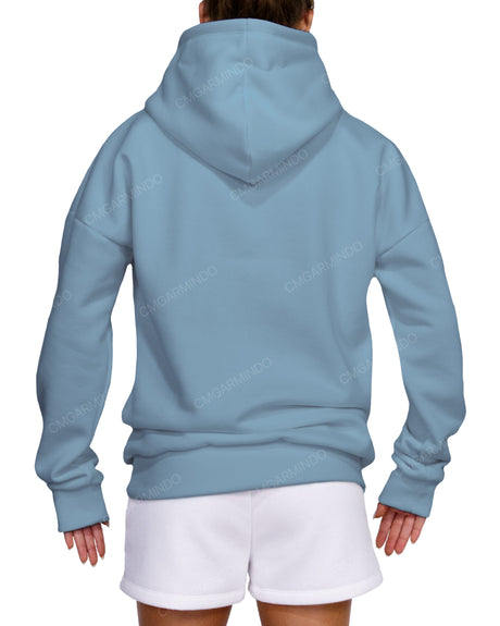 Oversized Wrap Hood Drop Shoulder Hoodie