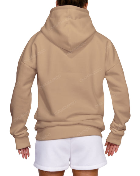 Oversized Wrap Hood Drop Shoulder Hoodie