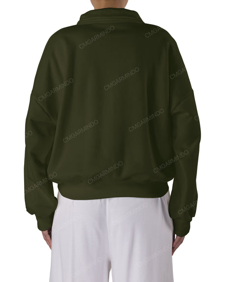 High Neck Multipanel Sweatshirt