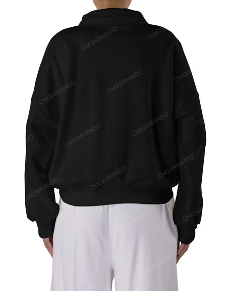 High Neck Multipanel Sweatshirt