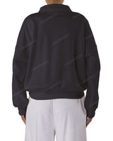 High Neck Multipanel Sweatshirt