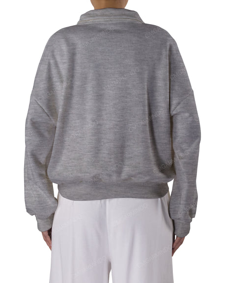 High Neck Multipanel Sweatshirt