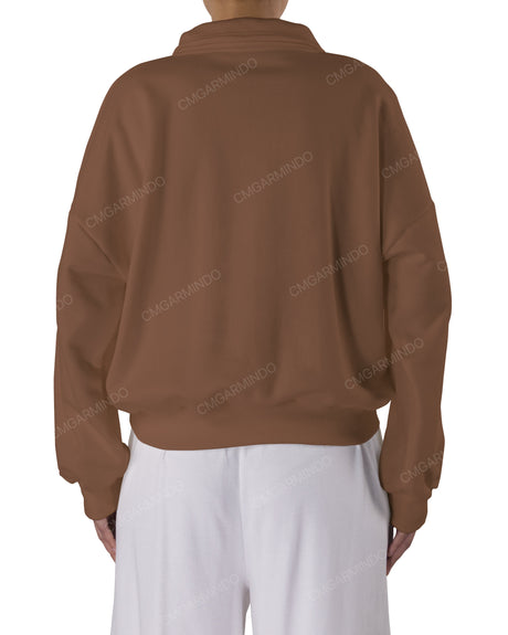 High Neck Multipanel Sweatshirt
