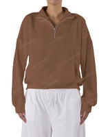 High Neck Multipanel Sweatshirt